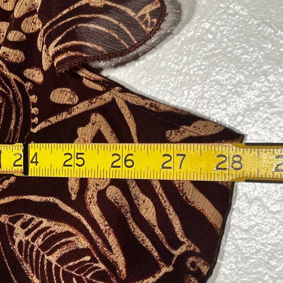 VTG Lane Bryant Womens Plus 26/28 Brown Floral Print Baby Doll Y2K Made in USA - Picture 12 of 15